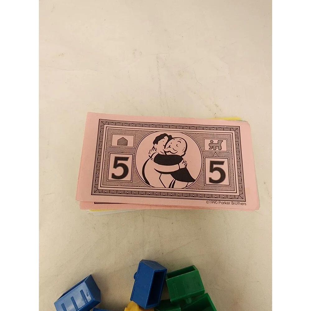 #7679 Monopoly Game pieces Houses Hotels cards Money c1990